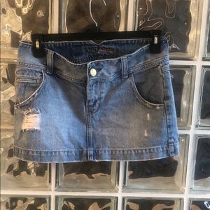 American Eagle jean distressed mini skirt 6